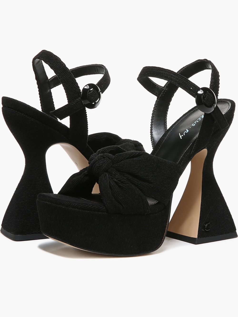 🖤 Circus NY by Sam Edelman "Audrea" Crushed Velvet Platform Sandals 8.5